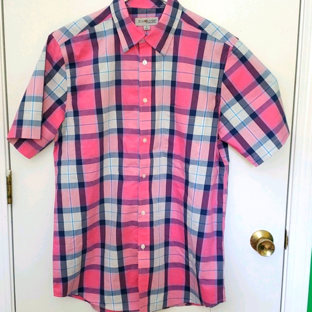 Sunriver M men's short sleeve button down shirt